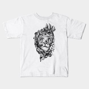 Lion Butterfly Design Kids T-Shirt
